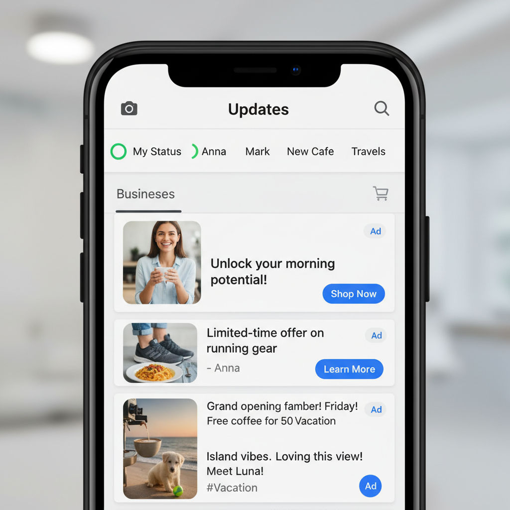 Meta Puts WhatsApp’s Updates Tab to Work With Ads