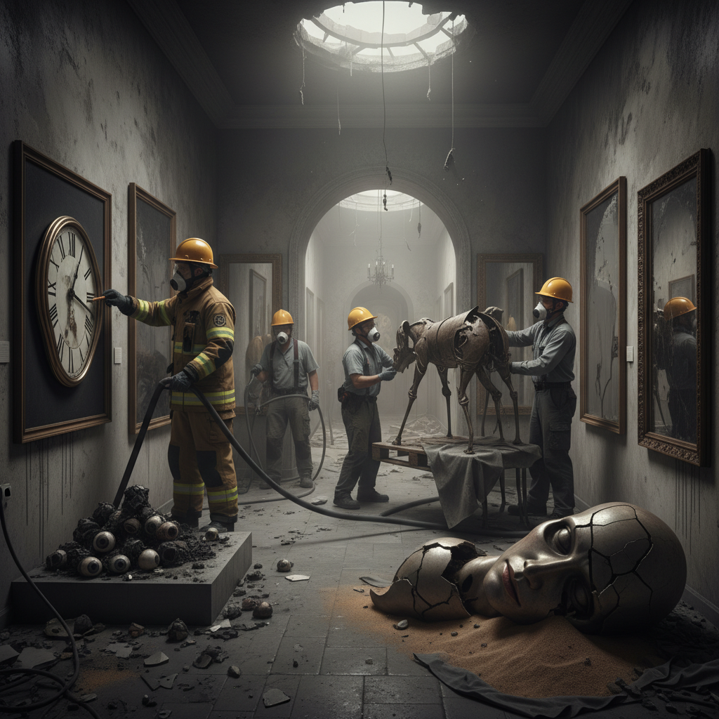 LA’s surrealist museum grapples with fire aftermath